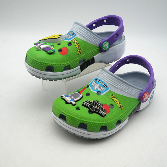 NEW Crocs Buzz Lightyear Light Up Children's Kid's Boys Girls Size 13 C13 - Picture 1 of 9